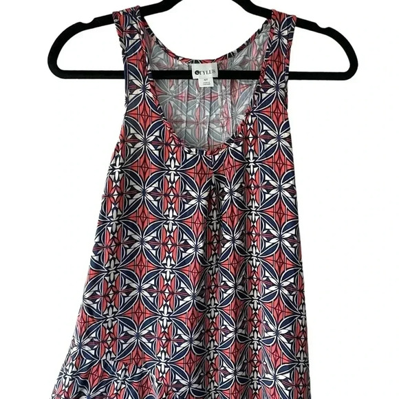 STYLUS | NWOT | SLEEVELESS ASYMMETRICAL RACER BACK TANK DRESS | SIZE: SMALL/TALL - Picture 2 of 8